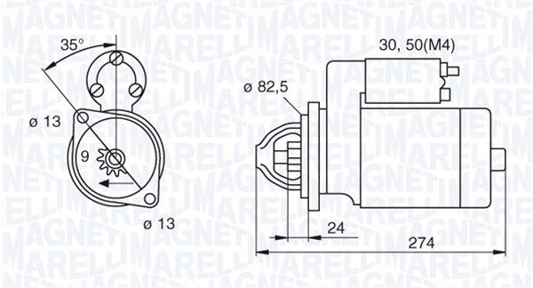 MAGNETI MARELLI Starter 063522190140